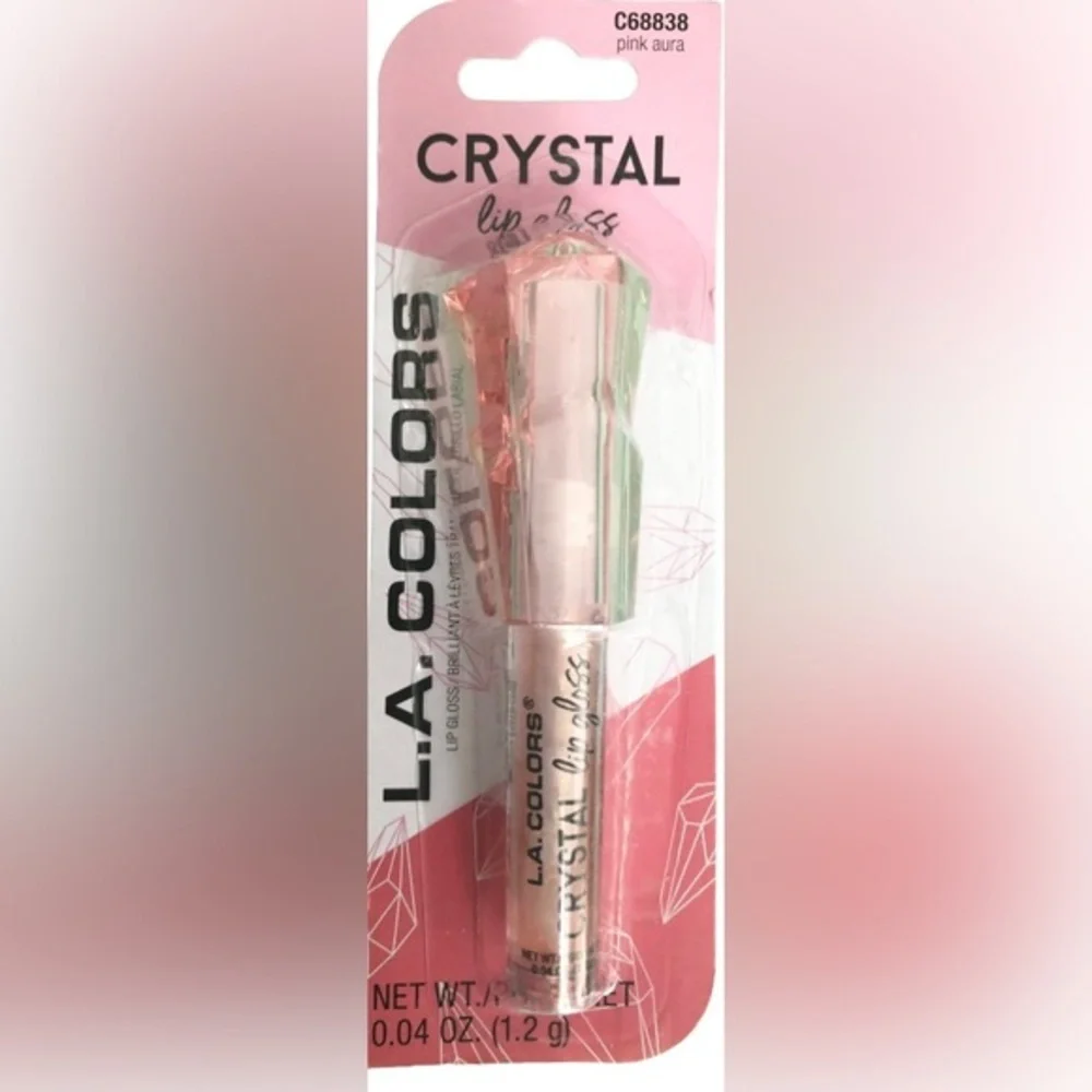2pack crystal lipgloss in‎ amethyst power and pink aura new